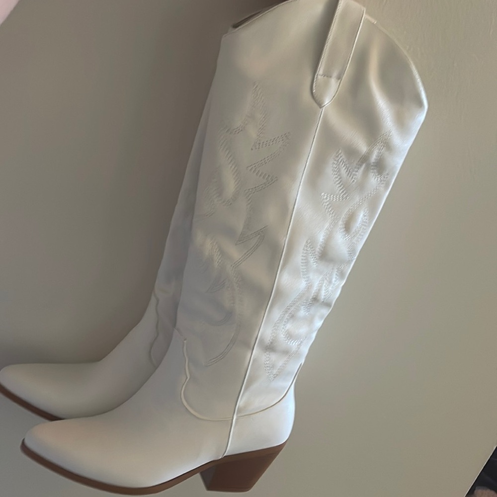 White cowboy boots